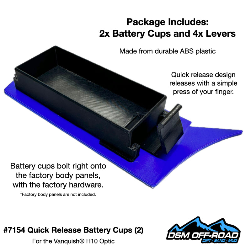 Quick Release Battery Cups for Vanquish® H10 Optic