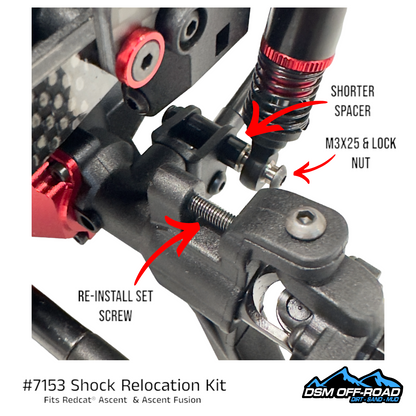 Shock Relocation Kit for Redcat® Ascent & Ascent Fusion