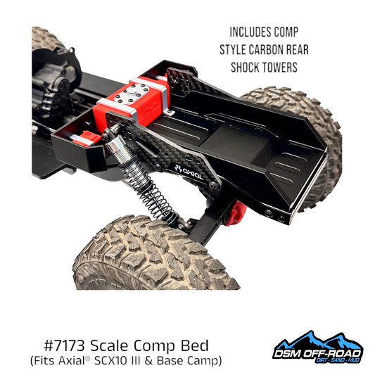 Scale Comp Bed & Carbon Fiber Shock Towers (for Axial® SCX10 III & Base Camp)