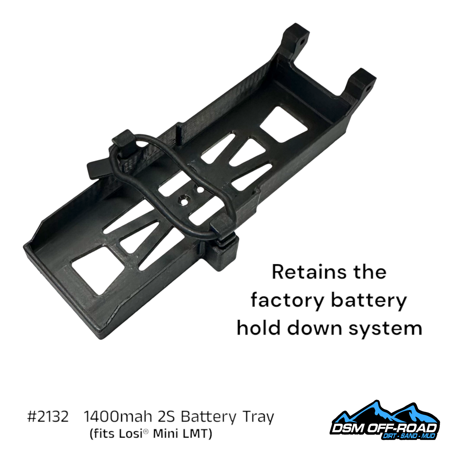 1400mah 2S Battery Tray (Fits Losi® Mini LMT)