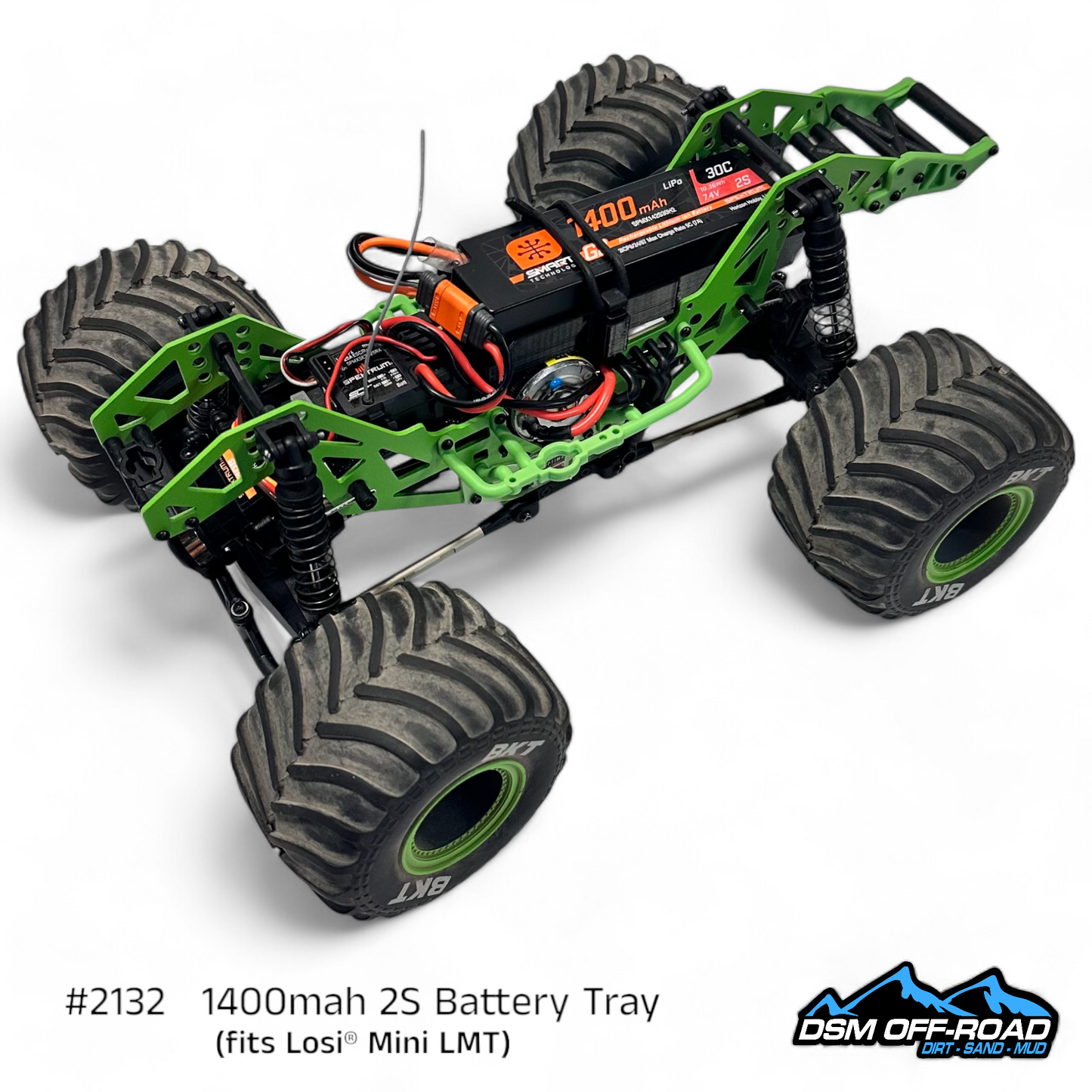 1400mah 2S Battery Tray (Fits Losi® Mini LMT)