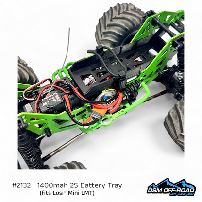 1400mah 2S Battery Tray (Fits Losi® Mini LMT)