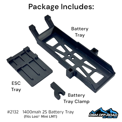 1400mah 2S Battery Tray (Fits Losi® Mini LMT)