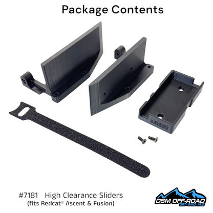 High Clearance Sliders with Cab Mounts (for Redcat® Ascent Stock Chassis)