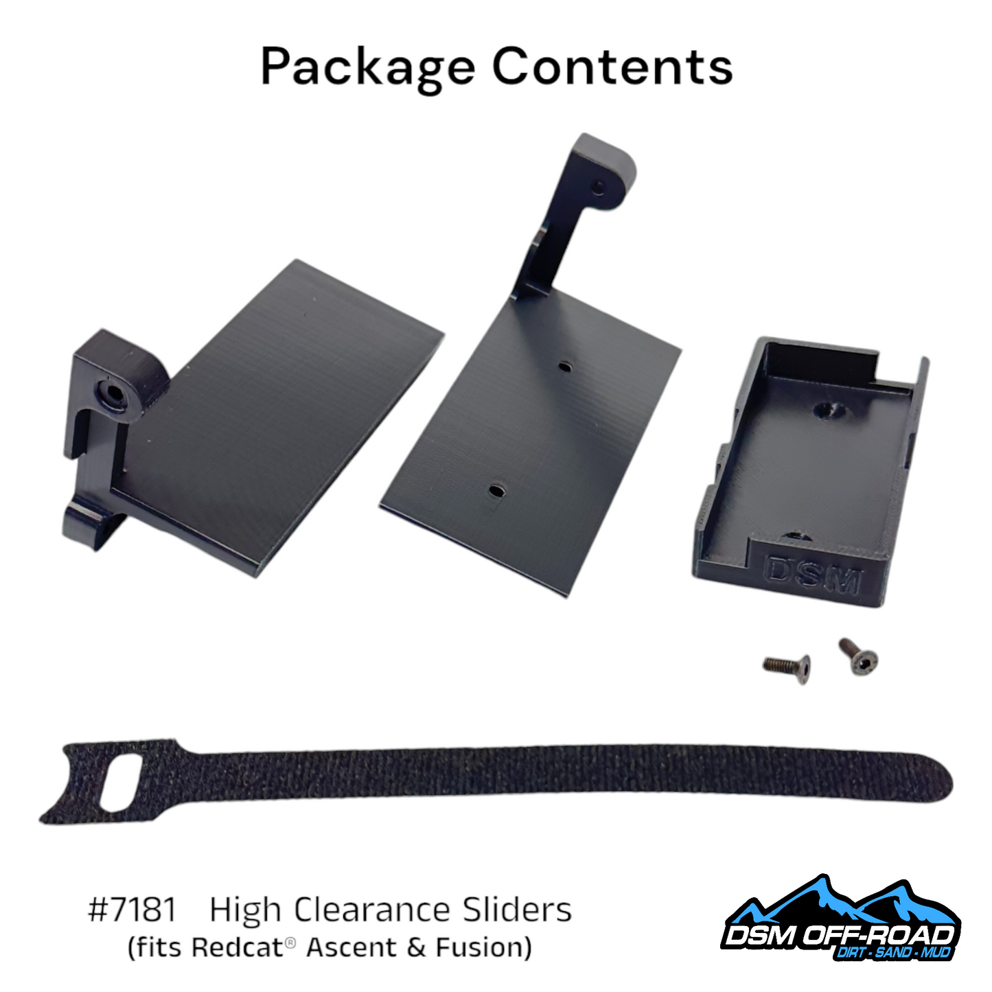 High Clearance Sliders with Cab Mounts (for Redcat® Ascent Stock Chassis)