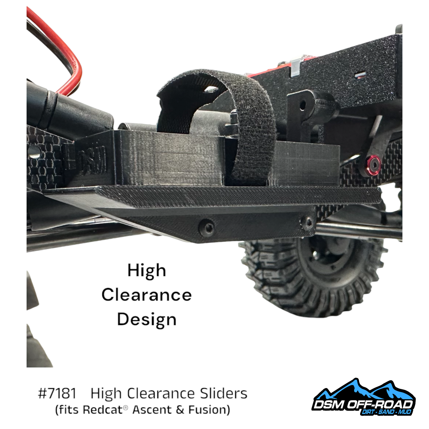 High Clearance Sliders with Cab Mounts (for Redcat® Ascent Stock Chassis)