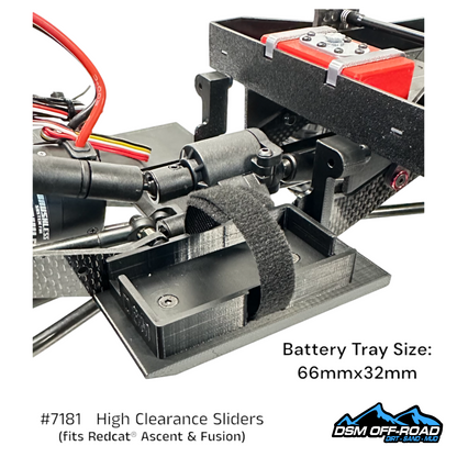 High Clearance Sliders with Cab Mounts (for Redcat® Ascent Stock Chassis)