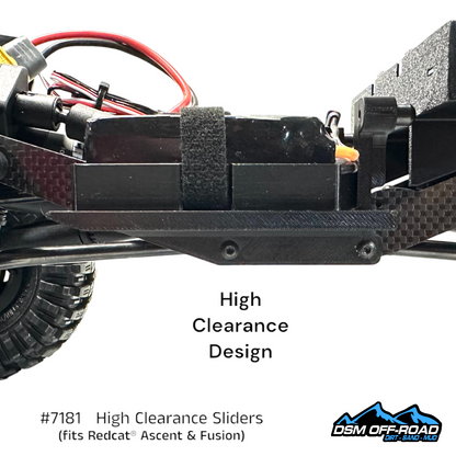 High Clearance Sliders with Cab Mounts (for Redcat® Ascent Stock Chassis)