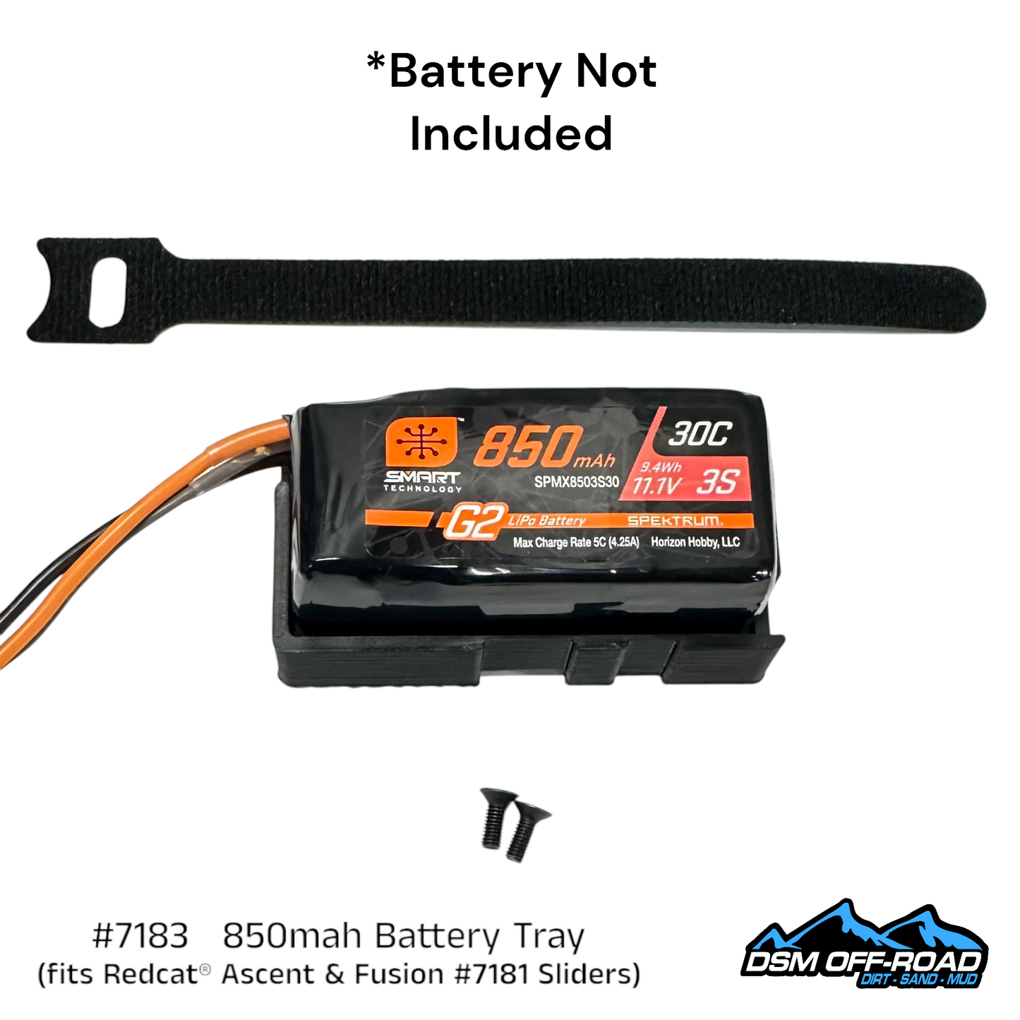 850mah Battery Tray (for Redcat® Ascent #7181 Sliders, Universal Fit)