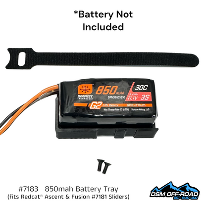 850mah Battery Tray (for Redcat® Ascent #7181 Sliders, Universal Fit)