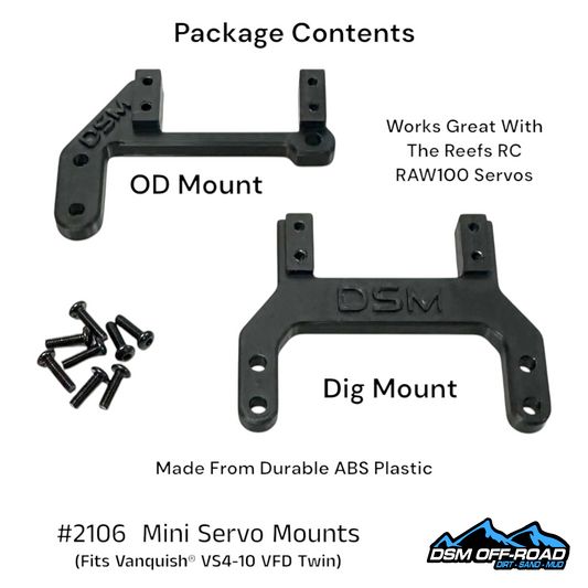 Mini Servo Mounting Kit (Fits Vanquish® VS4-10 w/ VFD Twin)