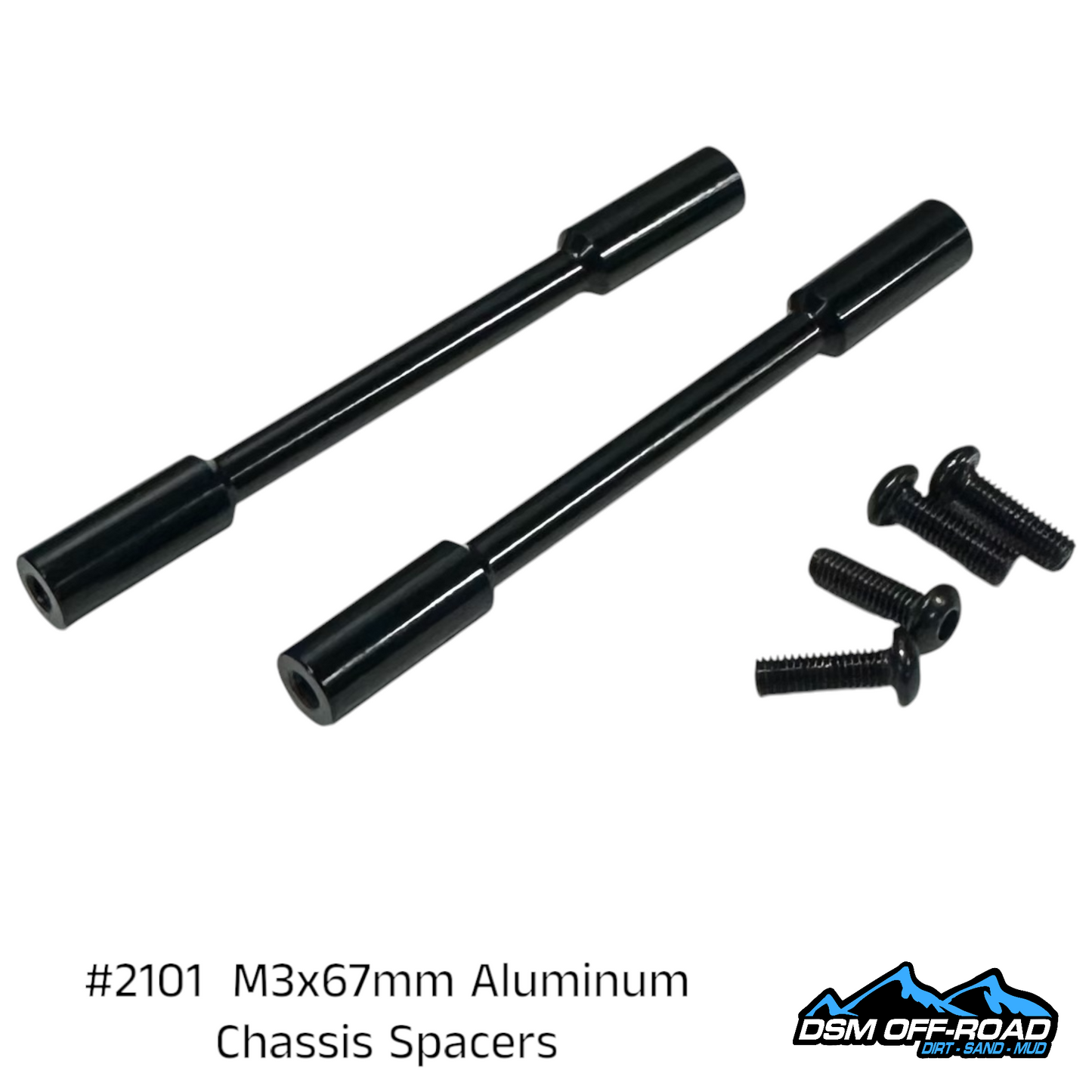 M3x67mm Aluminum Chassis Spacers (Black)