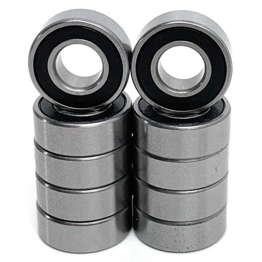 4x8x3mm Stainless Steel Rubber Sealed Bearings (10 Pack)